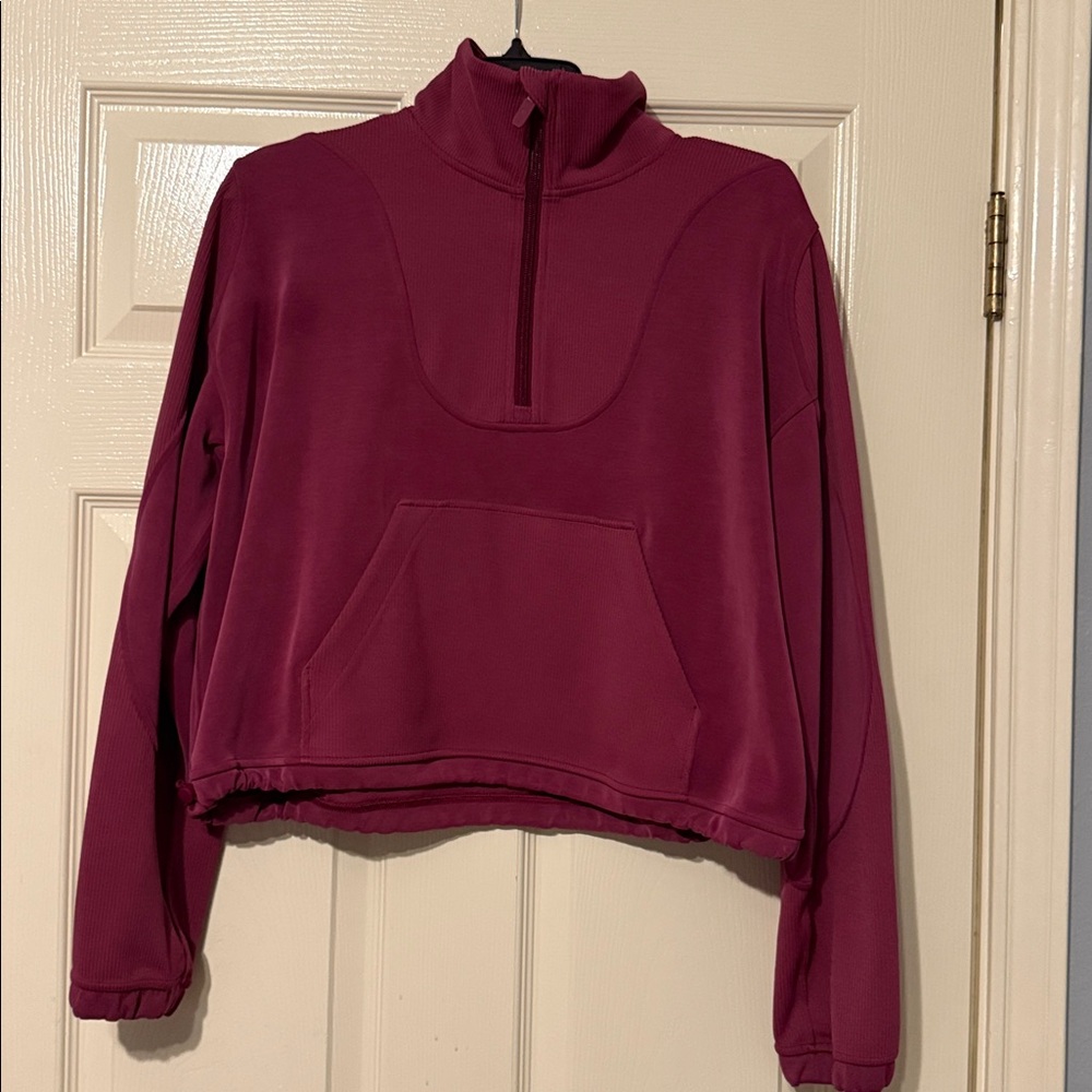 Lululemon Brushed Softstreme Ribbed Half-zip Deep Luxe